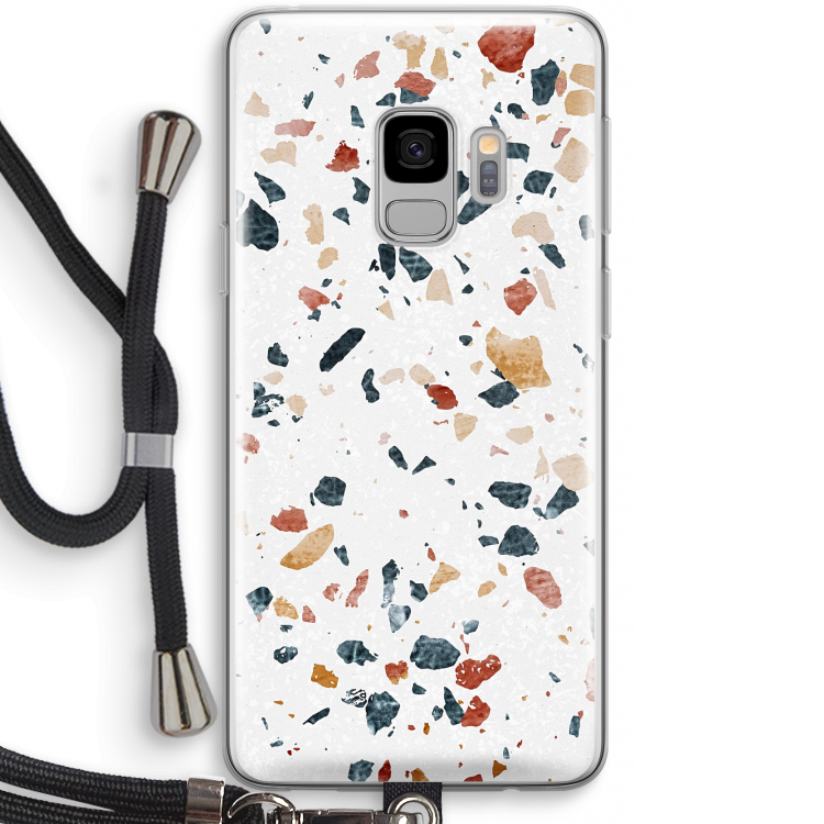 Terrazzo N°4: Samsung Galaxy S9 Transparant Hoesje met koord