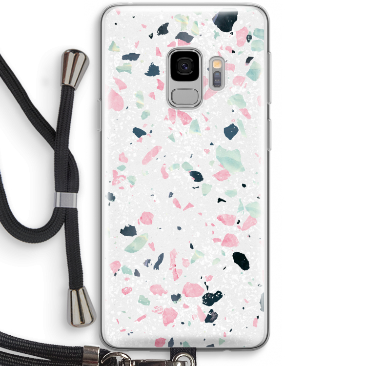 Terrazzo N°3: Samsung Galaxy S9 Transparant Hoesje met koord