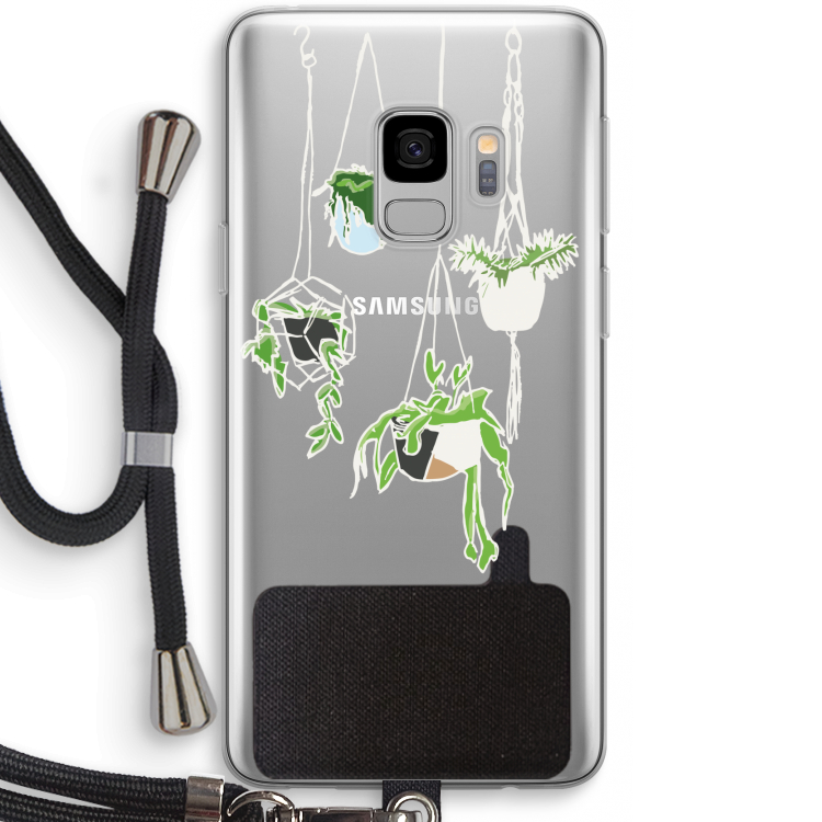 Hang In There: Samsung Galaxy S9 Transparant Hoesje met koord