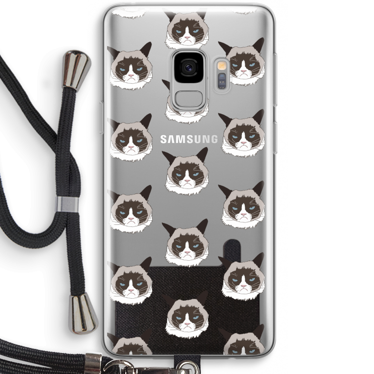 It's a Purrr Case: Samsung Galaxy S9 Transparant Hoesje met koord