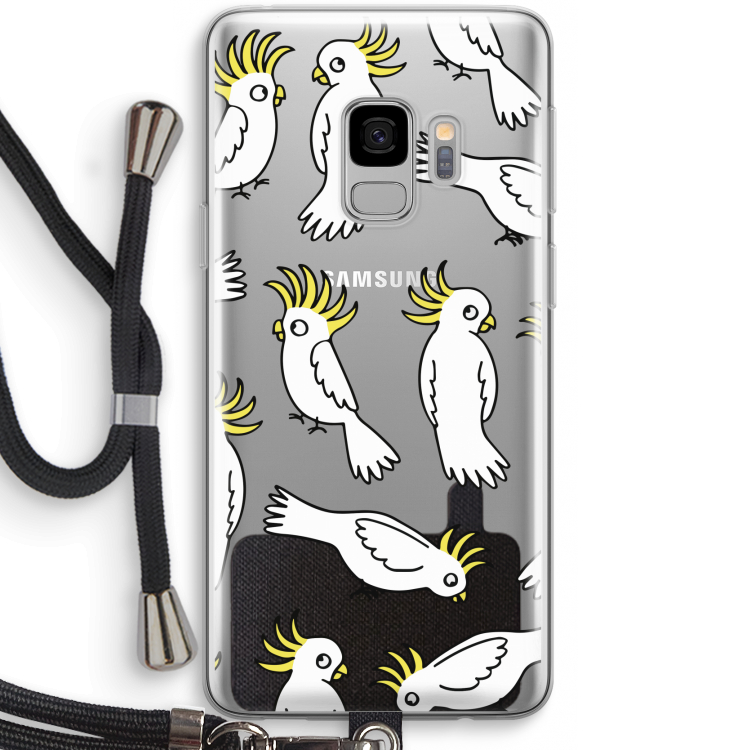 Papegaai: Samsung Galaxy S9 Transparant Hoesje met koord