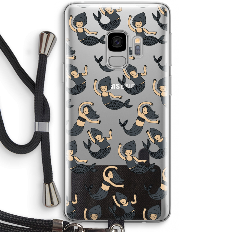 Zeemeermin: Samsung Galaxy S9 Transparant Hoesje met koord