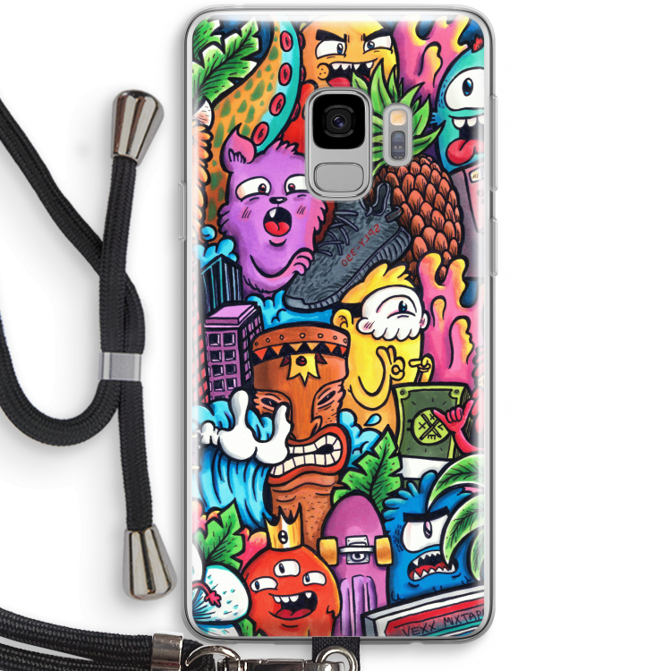 Vexx Mixtape: Samsung Galaxy S9 Transparant Hoesje met koord