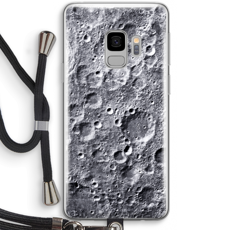 Maanlandschap: Samsung Galaxy S9 Transparant Hoesje met koord