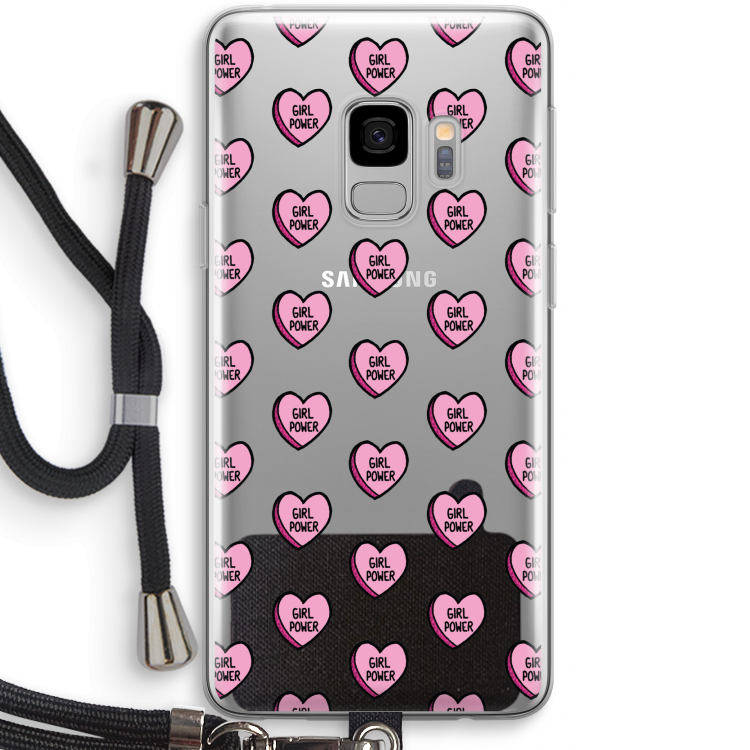 GIRL POWER: Samsung Galaxy S9 Transparant Hoesje met koord