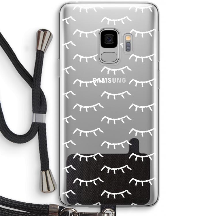 Wimpers: Samsung Galaxy S9 Transparant Hoesje met koord
