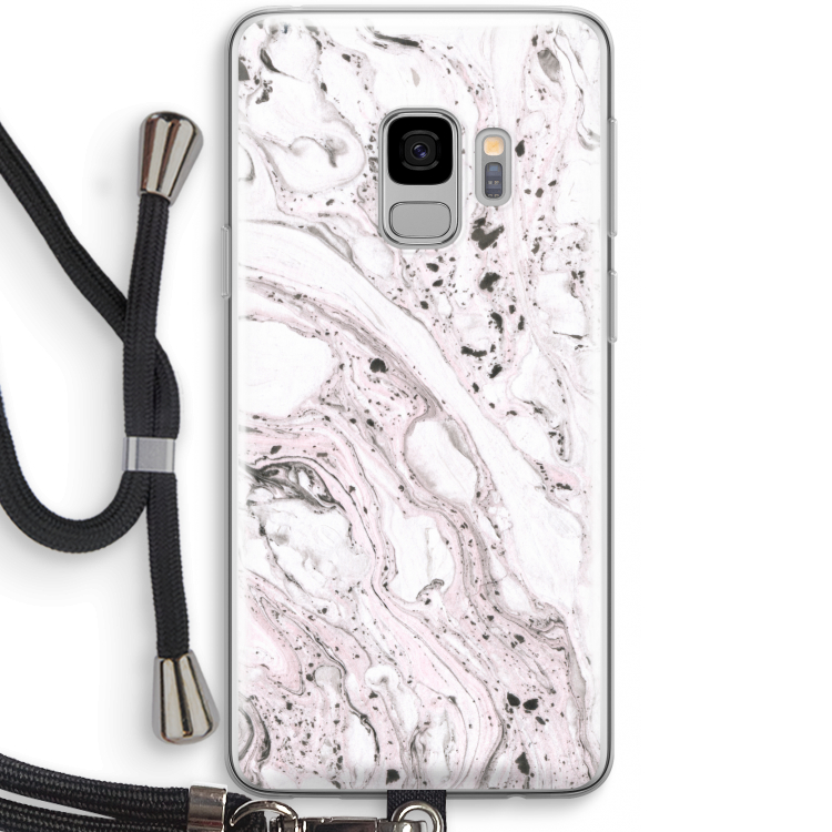 Mengelmoes: Samsung Galaxy S9 Transparant Hoesje met koord