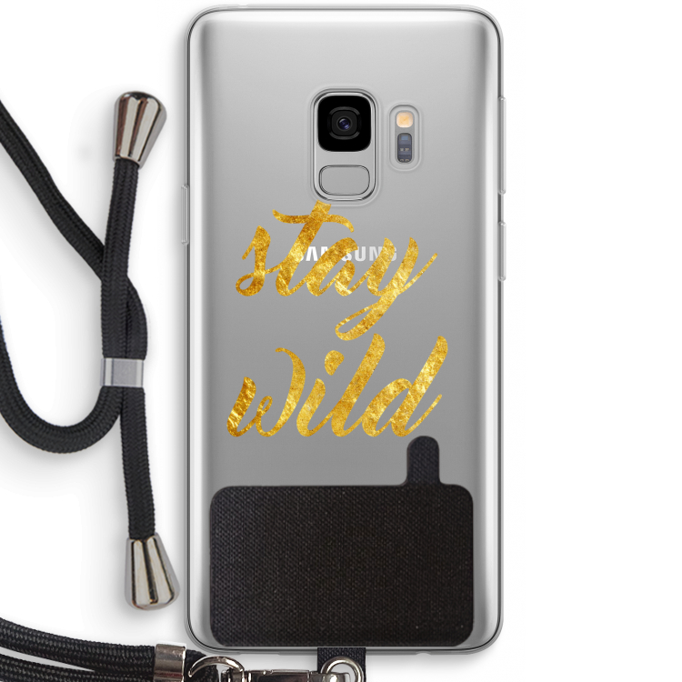 Stay wild: Samsung Galaxy S9 Transparant Hoesje met koord