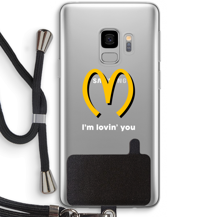 I'm lovin' you: Samsung Galaxy S9 Transparant Hoesje met koord