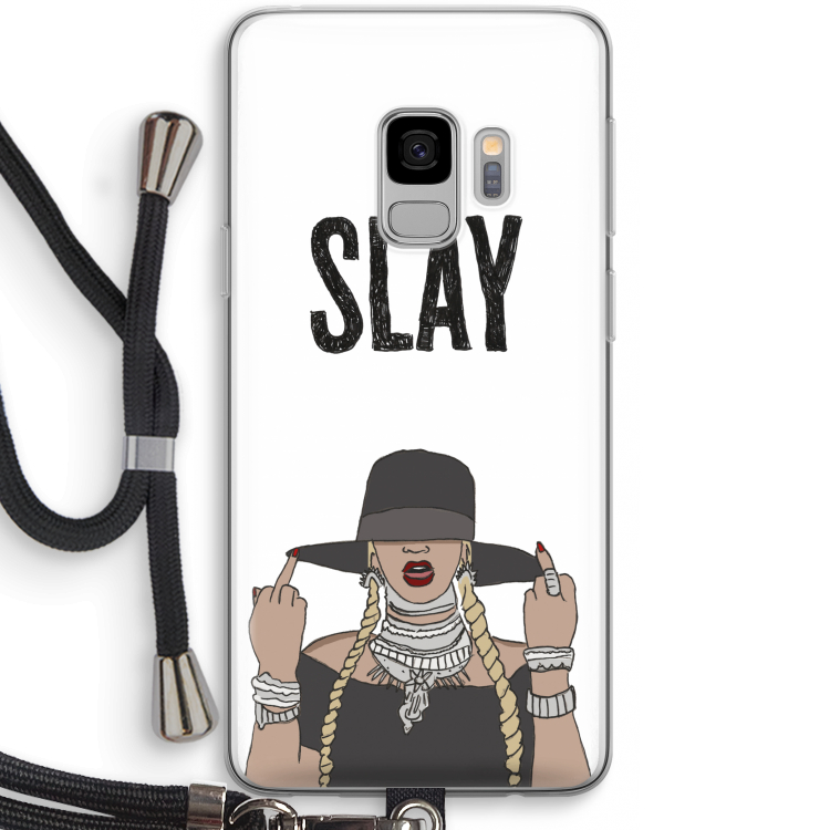 Slay All Day: Samsung Galaxy S9 Transparant Hoesje met koord