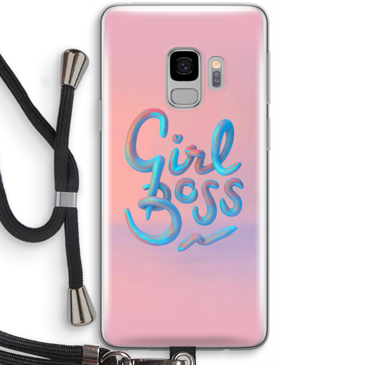 Girl boss: Samsung Galaxy S9 Transparant Hoesje met koord