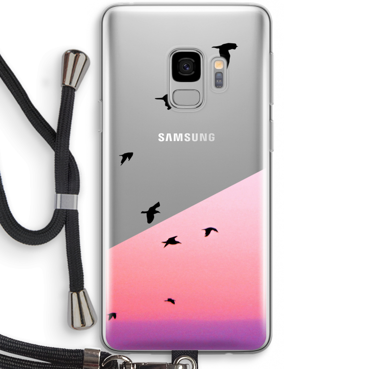 Fly away: Samsung Galaxy S9 Transparant Hoesje met koord