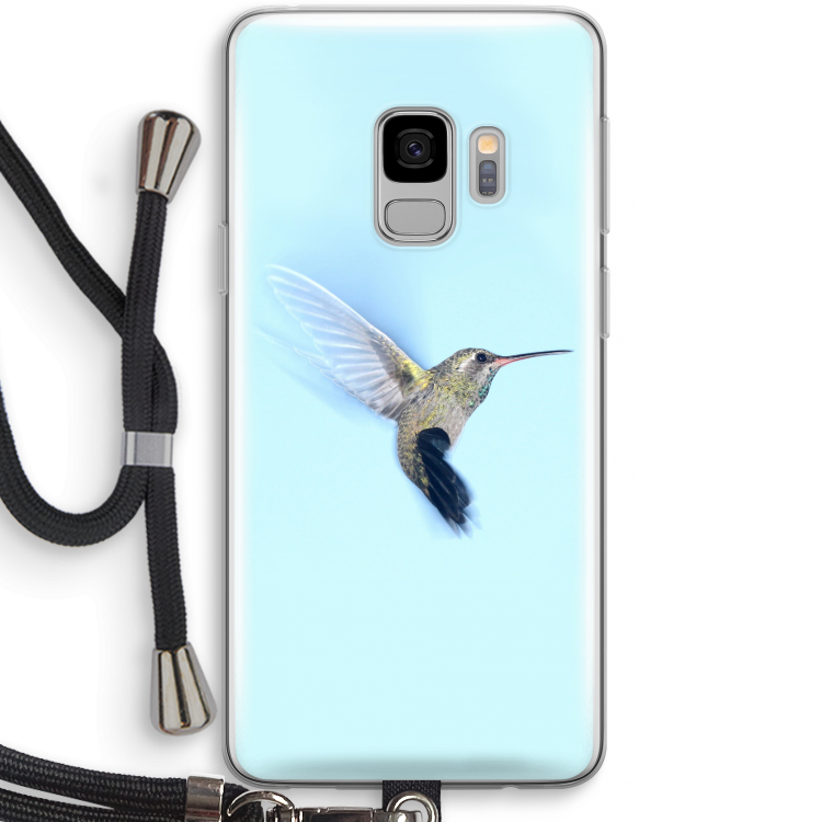 Kolibri: Samsung Galaxy S9 Transparant Hoesje met koord
