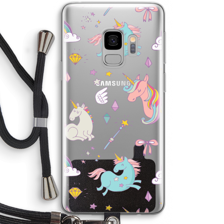 Fantasiewereld: Samsung Galaxy S9 Transparant Hoesje met koord