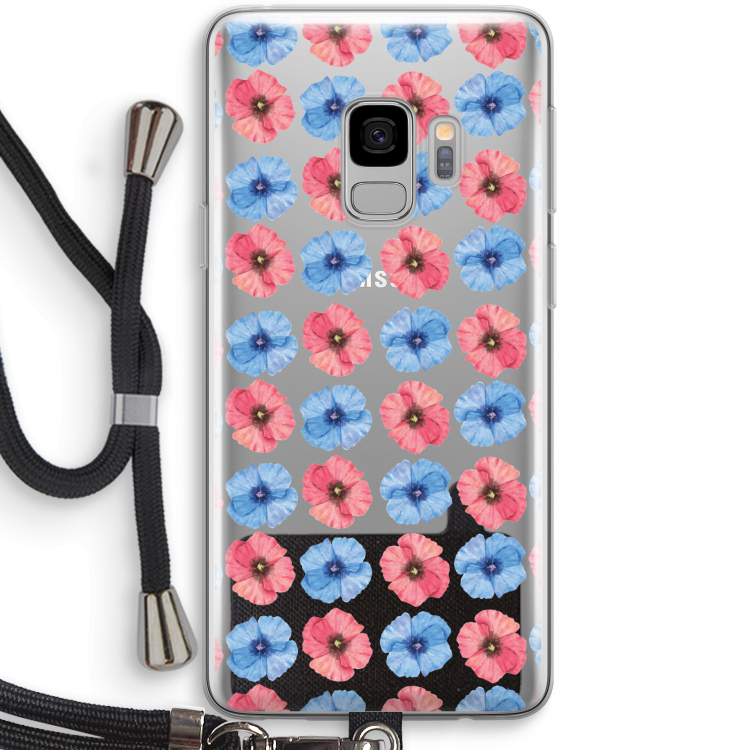 Klaproosjes: Samsung Galaxy S9 Transparant Hoesje met koord