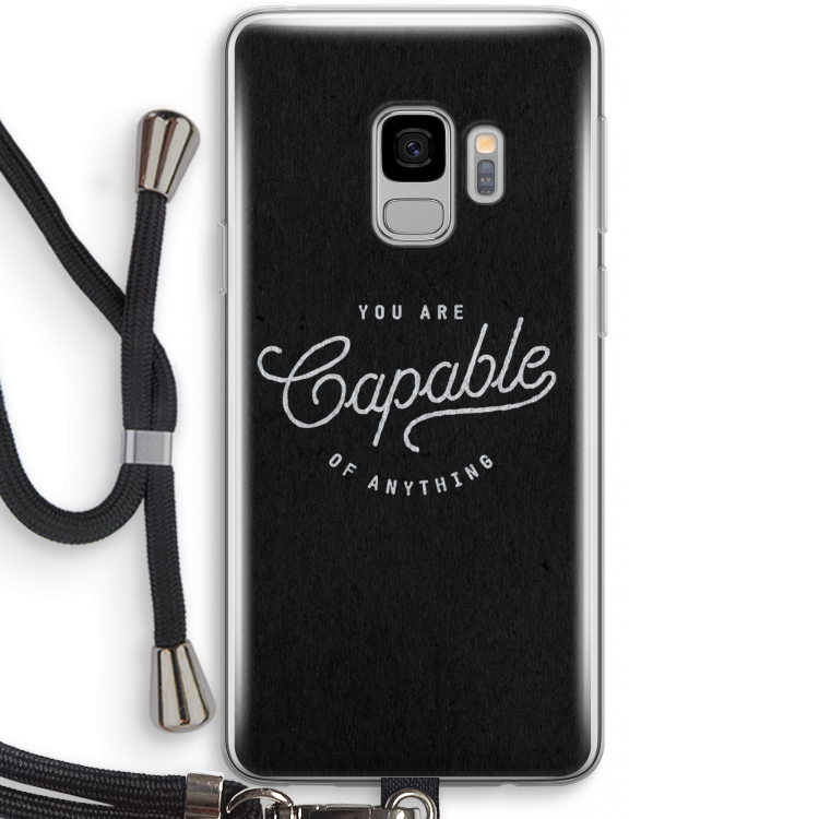 Capable: Samsung Galaxy S9 Transparant Hoesje met koord
