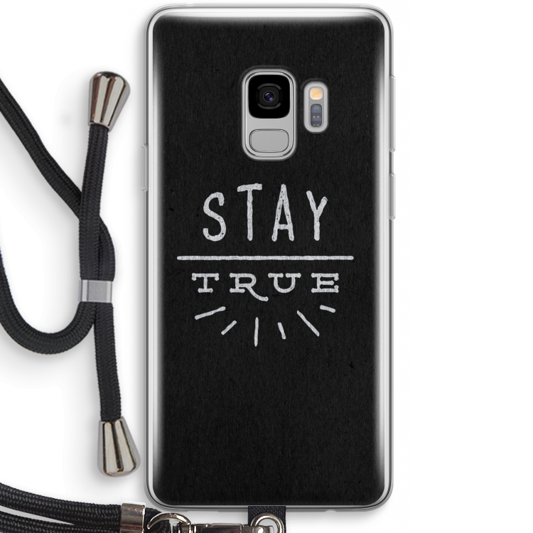 Stay true: Samsung Galaxy S9 Transparant Hoesje met koord