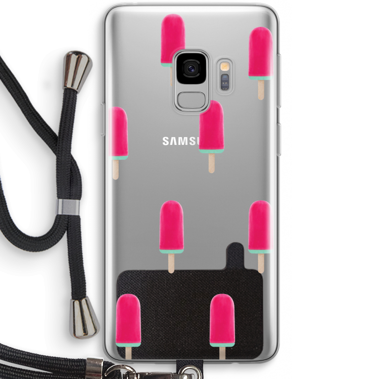 Waterijsje: Samsung Galaxy S9 Transparant Hoesje met koord