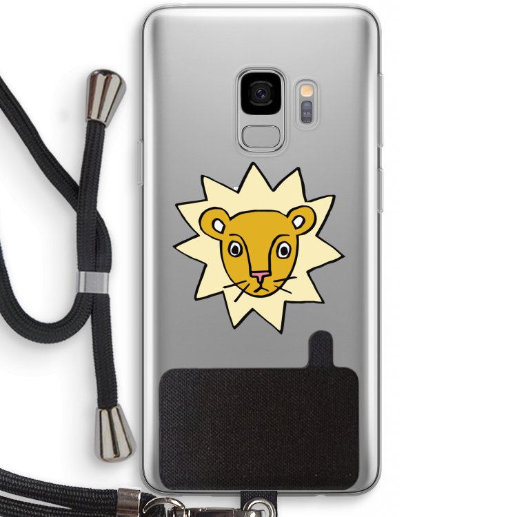 Kleine leeuw: Samsung Galaxy S9 Transparant Hoesje met koord