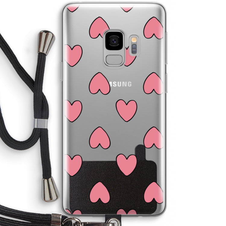Ondersteboven verliefd: Samsung Galaxy S9 Transparant Hoesje met koord