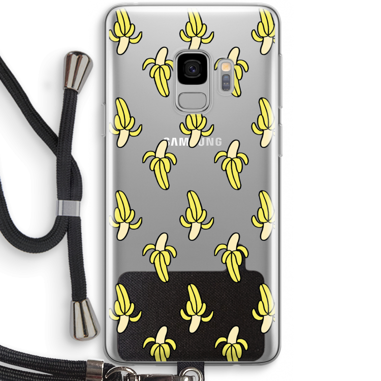 Bananas: Samsung Galaxy S9 Transparant Hoesje met koord