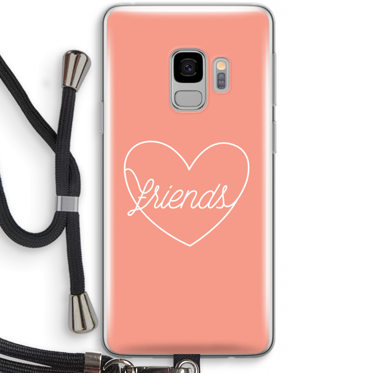 Friends heart: Samsung Galaxy S9 Transparant Hoesje met koord