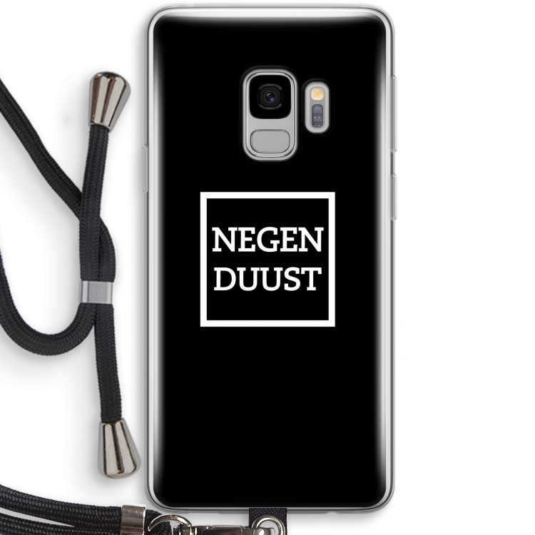 Negenduust black: Samsung Galaxy S9 Transparant Hoesje met koord
