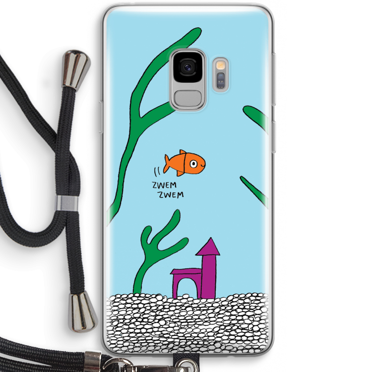Aquarium: Samsung Galaxy S9 Transparant Hoesje met koord