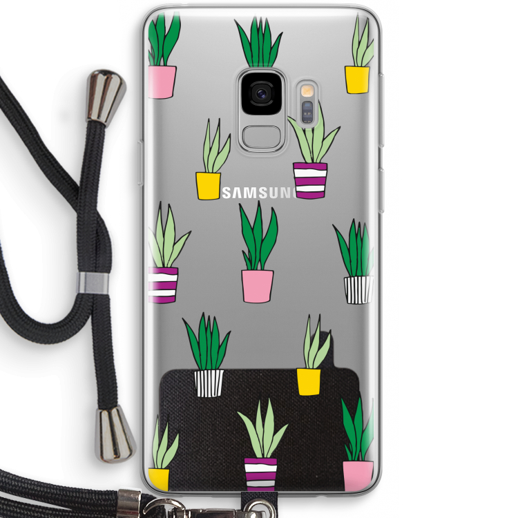 Sanseveria: Samsung Galaxy S9 Transparant Hoesje met koord