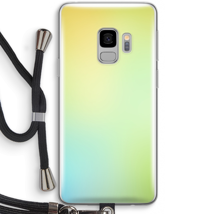 Minty mist pastel: Samsung Galaxy S9 Transparant Hoesje met koord