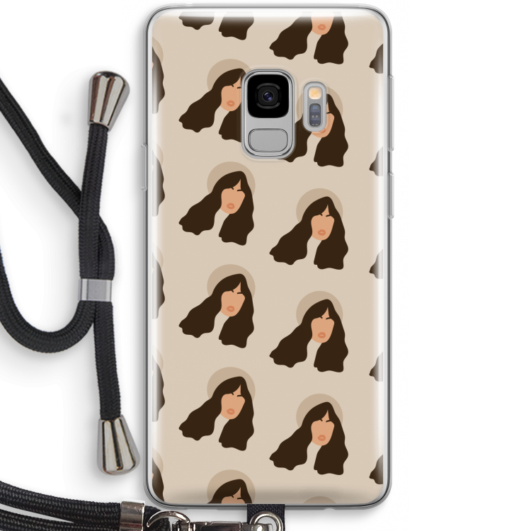 Bonjour mon amour: Samsung Galaxy S9 Transparant Hoesje met koord
