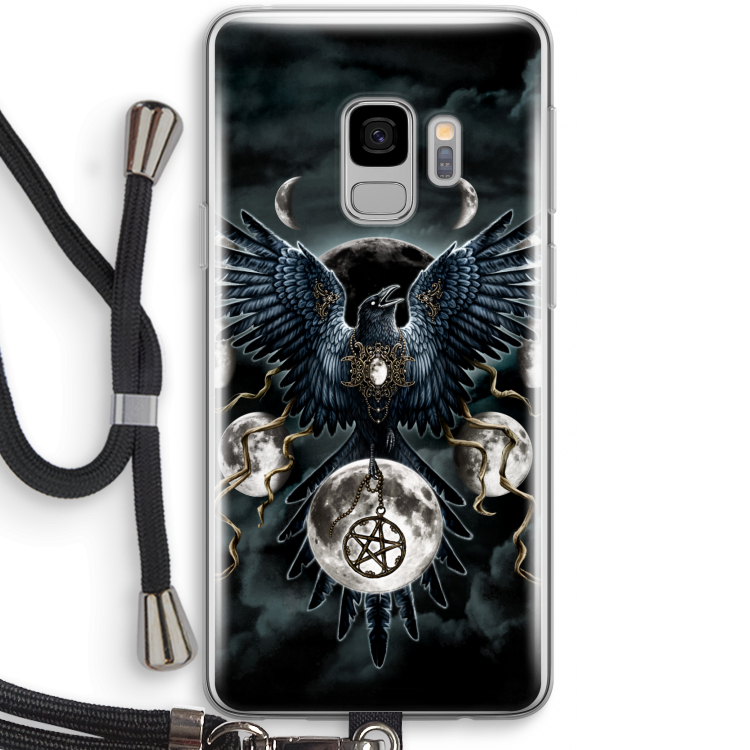 Sinister Wings: Samsung Galaxy S9 Transparant Hoesje met koord