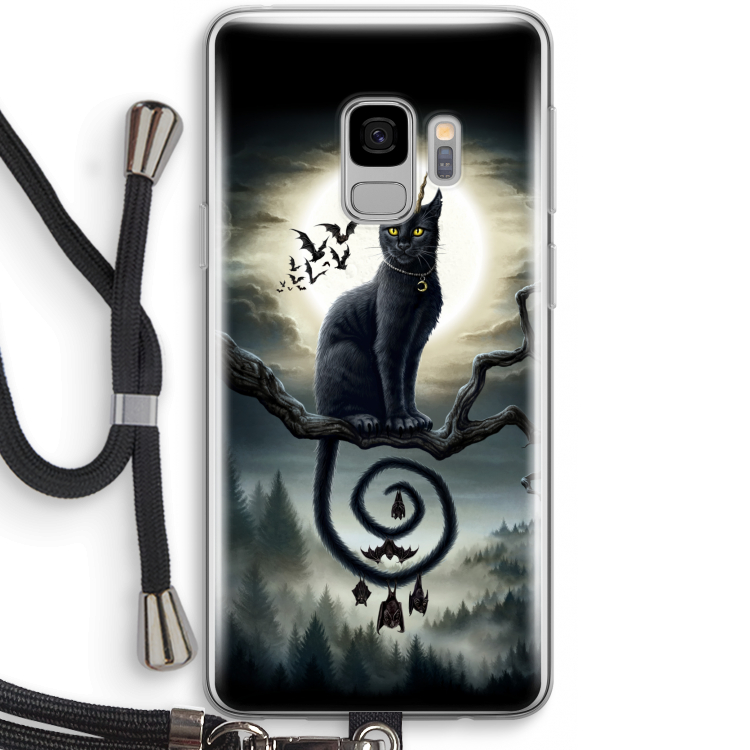 Moonlight Companions: Samsung Galaxy S9 Transparant Hoesje met koord