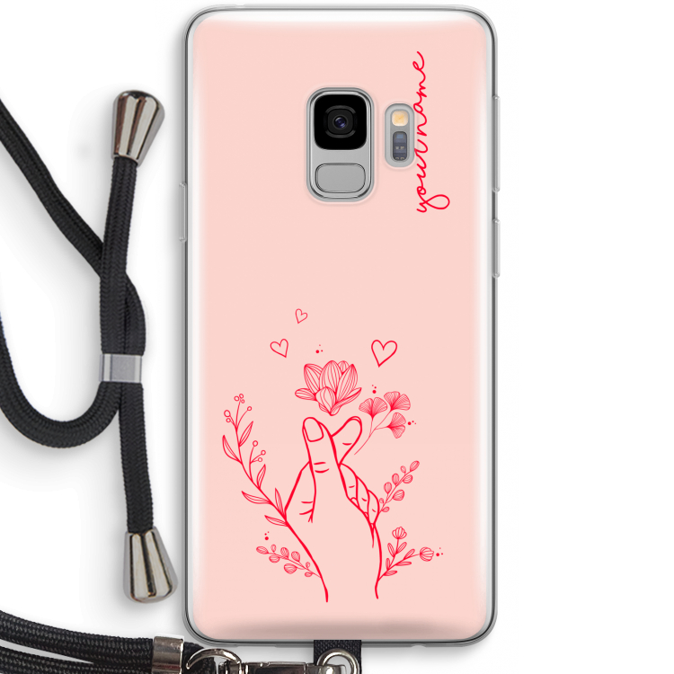 Giving Flowers: Samsung Galaxy S9 Transparant Hoesje met koord
