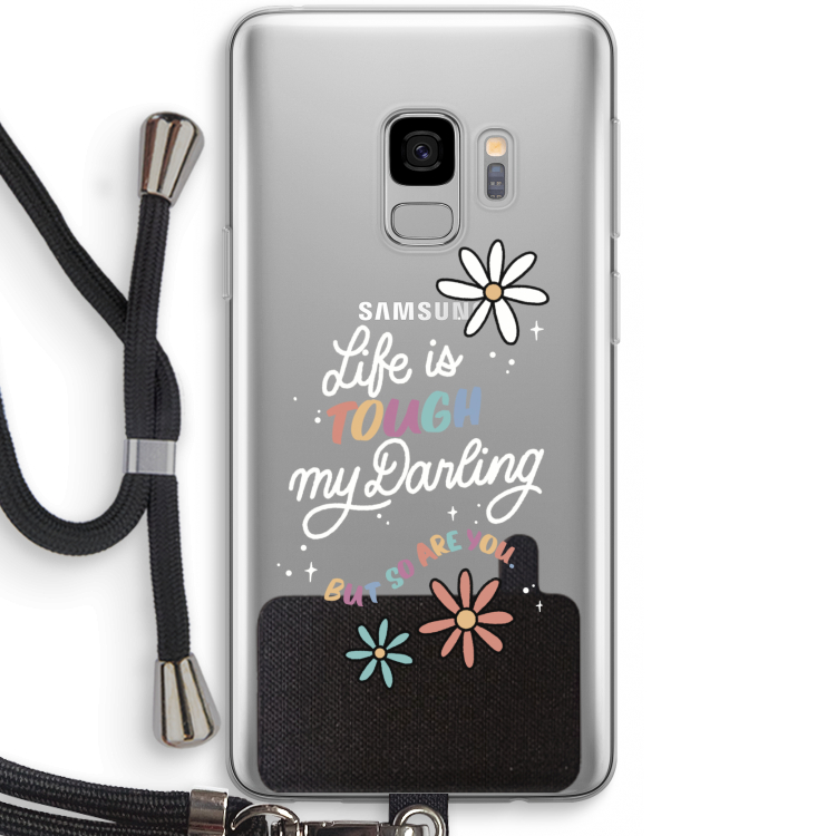 Tough Life: Samsung Galaxy S9 Transparant Hoesje met koord