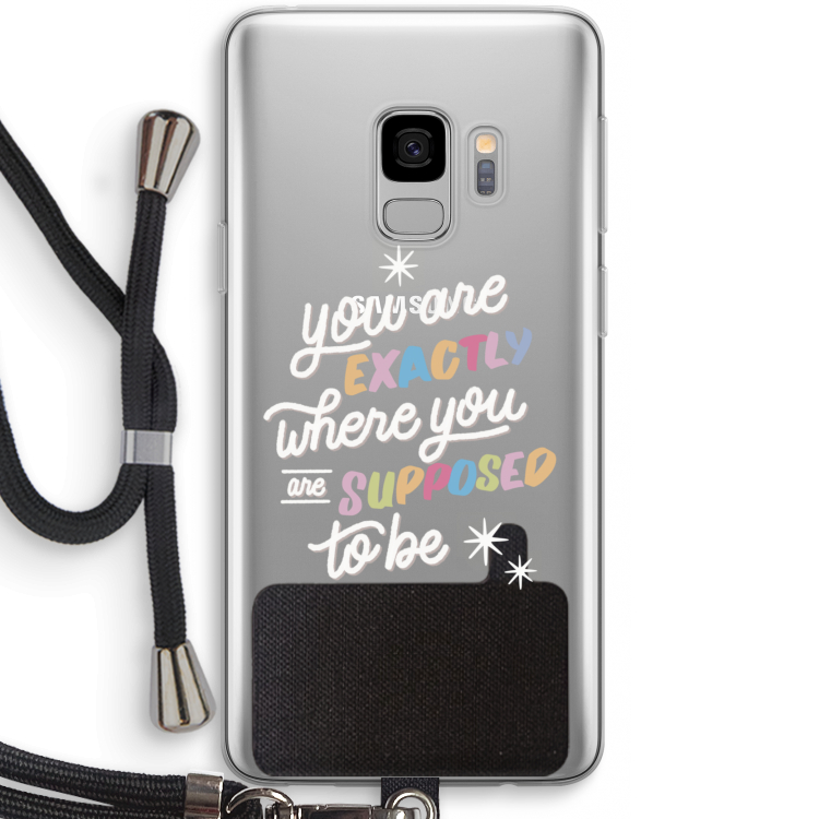 Right Place: Samsung Galaxy S9 Transparant Hoesje met koord