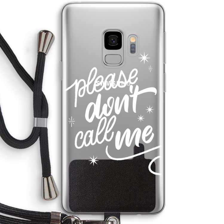 Don't call: Samsung Galaxy S9 Transparant Hoesje met koord