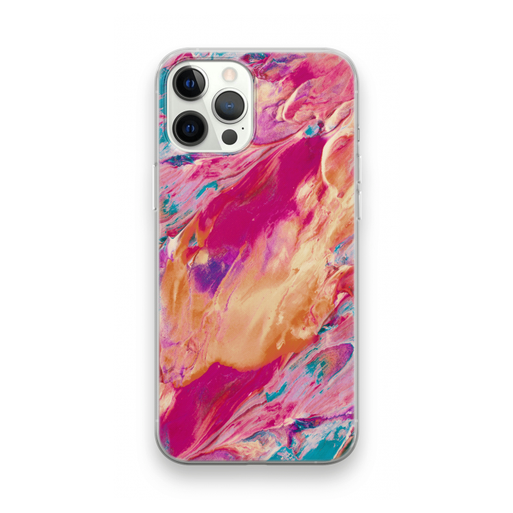 Pastel Echoes: iPhone 12 Pro Transparant Hoesje