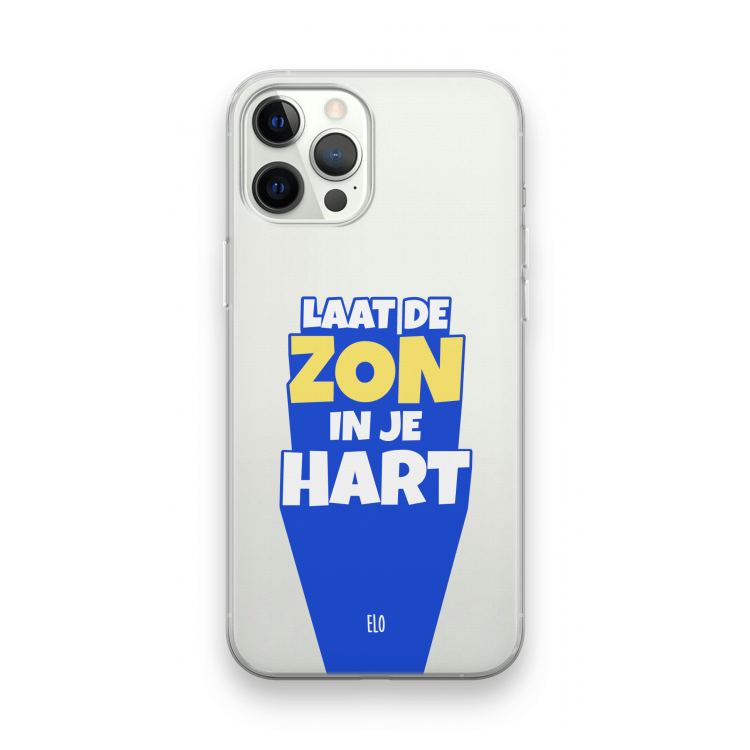 Laat de zon in je hart: iPhone 12 Pro Transparant Hoesje