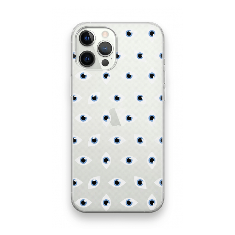 Eyes pattern: iPhone 12 Pro Transparant Hoesje