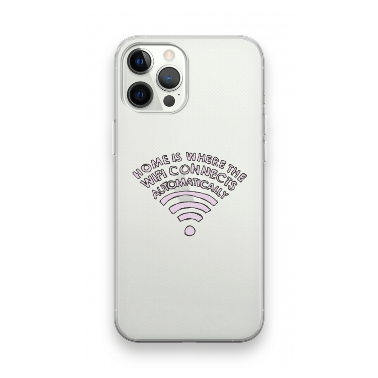Home Is Where The Wifi Is: iPhone 12 Pro Transparant Hoesje