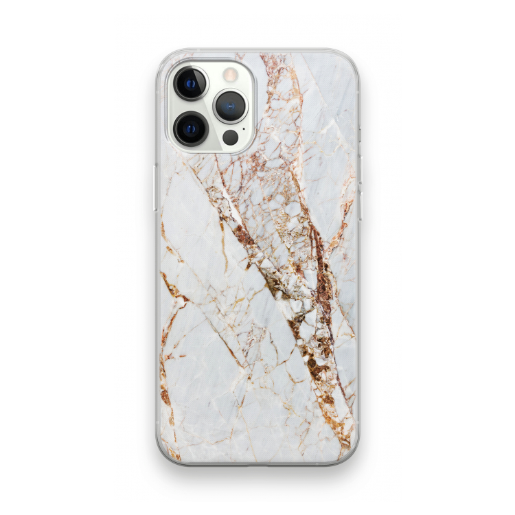 Goud marmer: iPhone 12 Pro Transparant Hoesje
