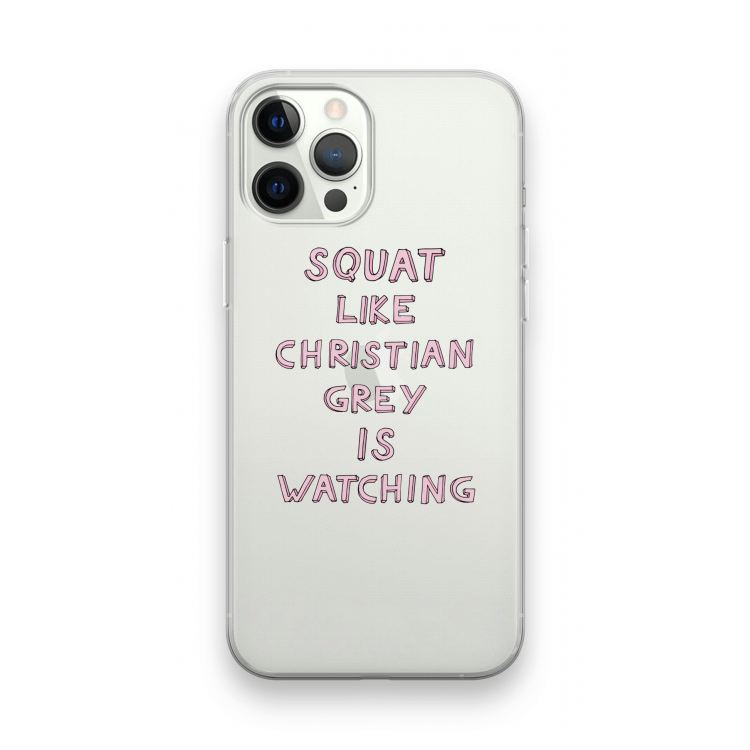 Christian Grey: iPhone 12 Pro Transparant Hoesje