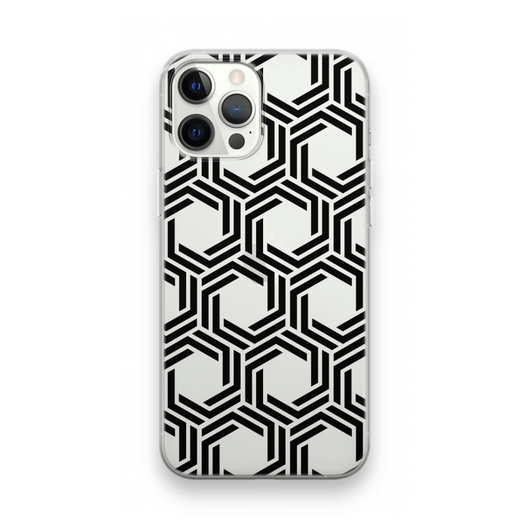 Geometrisch patroon: iPhone 12 Pro Transparant Hoesje