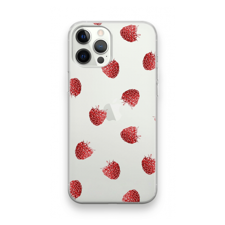 Framboosjes: iPhone 12 Pro Transparant Hoesje