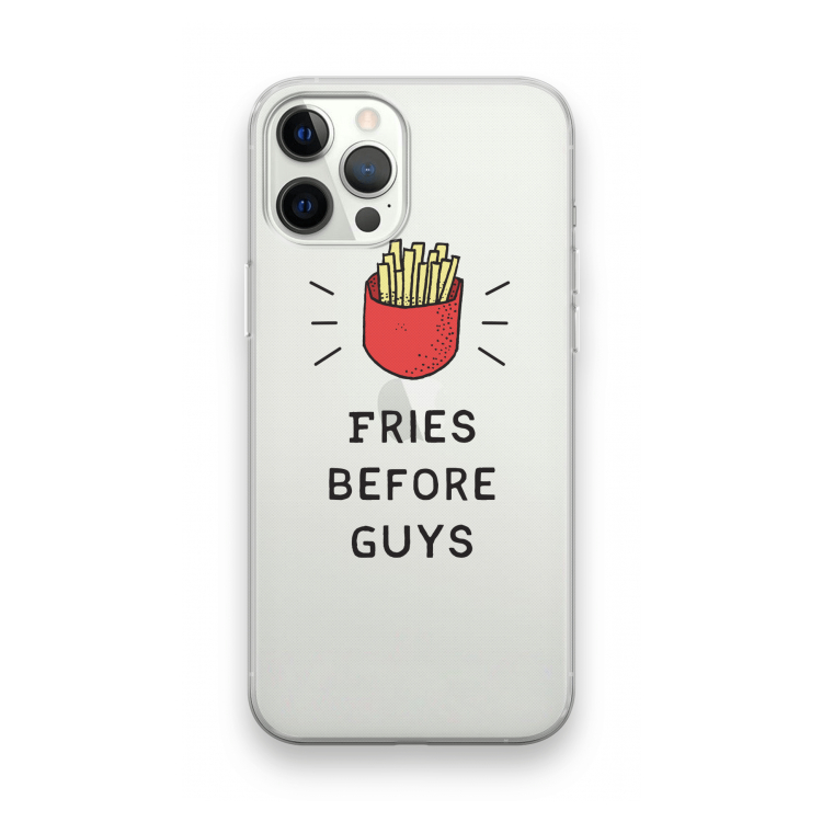 Fries before guys: iPhone 12 Pro Transparant Hoesje