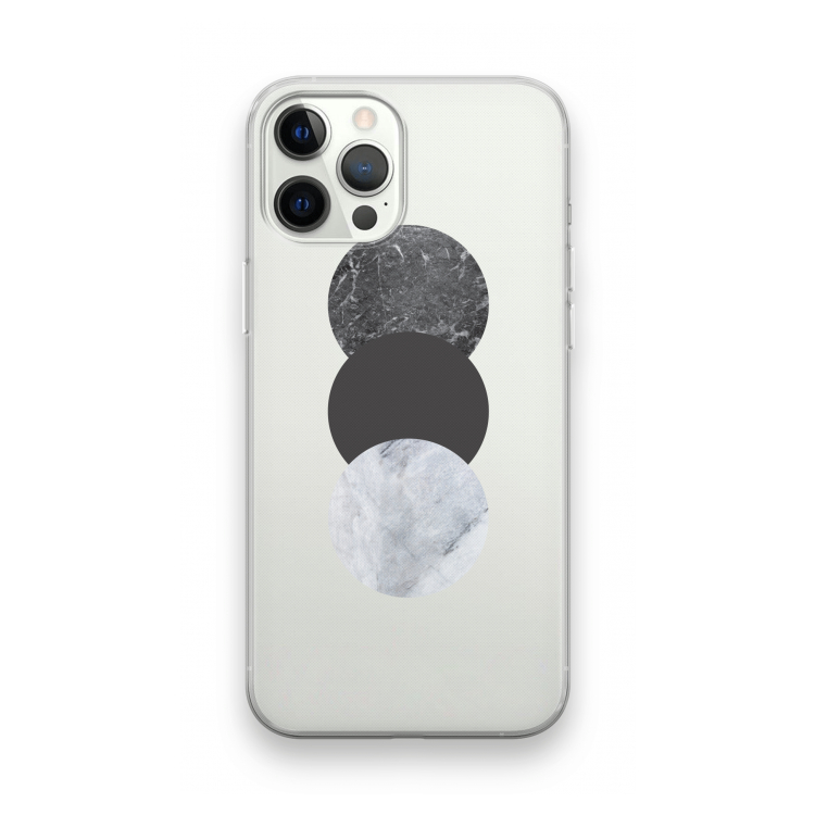Marmeren cirkels: iPhone 12 Pro Transparant Hoesje