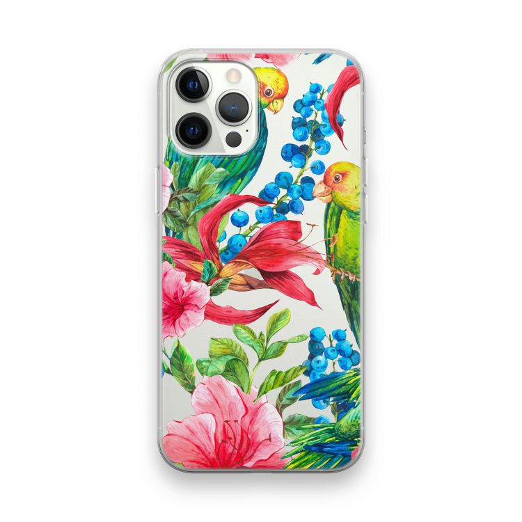 Papegaaien: iPhone 12 Pro Transparant Hoesje