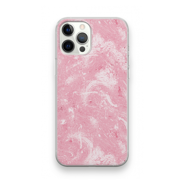 Abstract Painting Pink: iPhone 12 Pro Transparant Hoesje