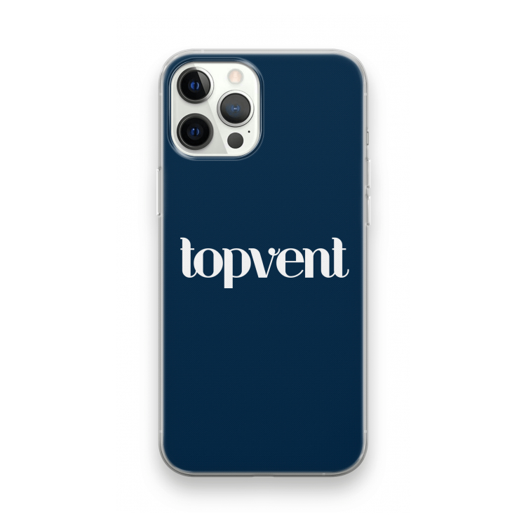 Topvent Navy: iPhone 12 Pro Transparant Hoesje